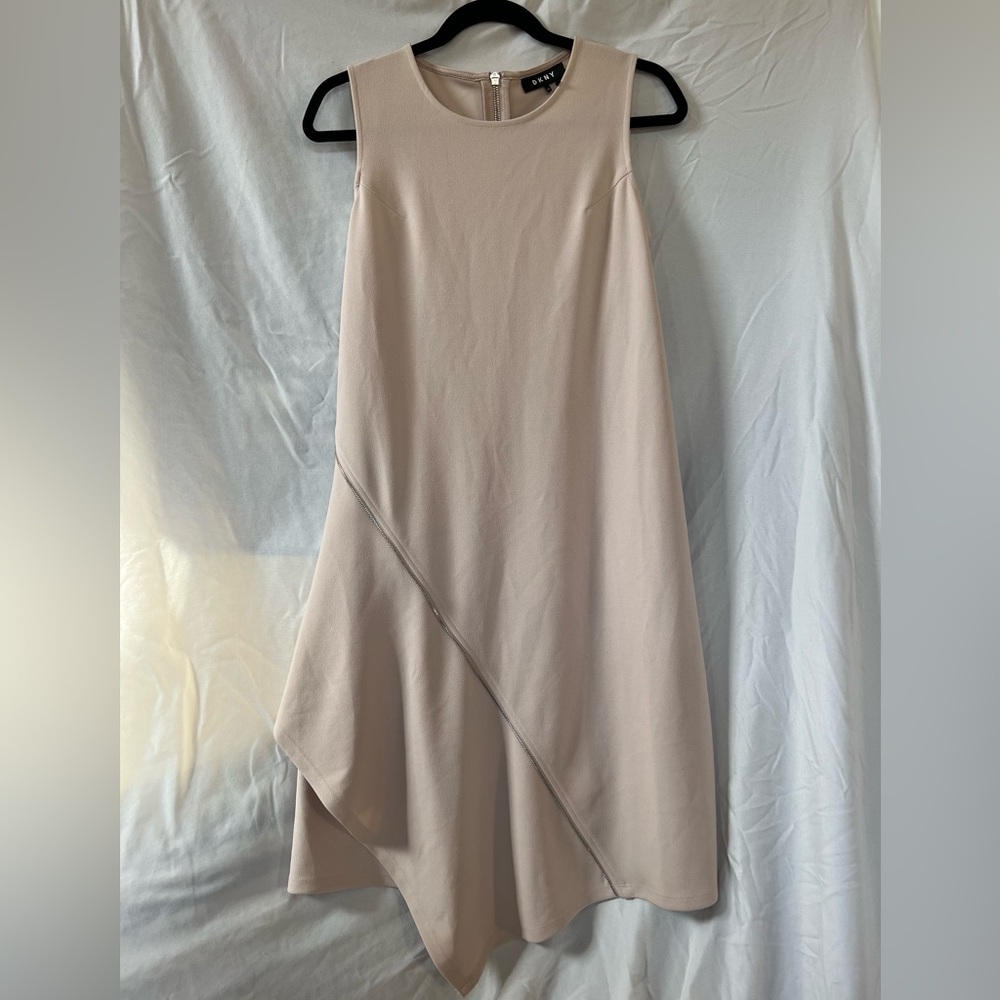 Elegant Cream Sleeveless Dress